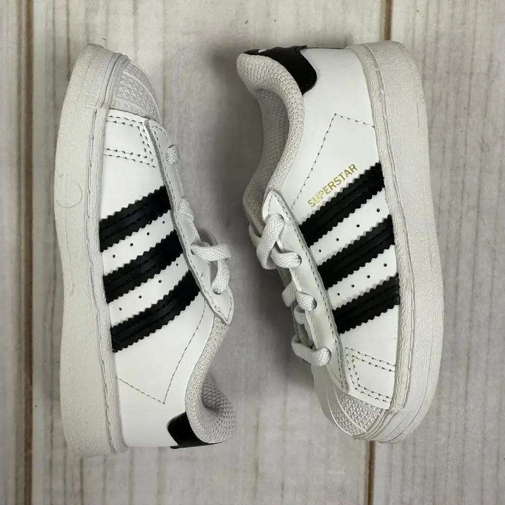 Adidas Superstar Toddler Sneakers Size 7C‎